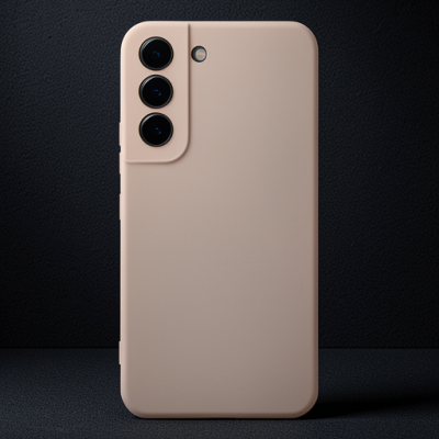 Samsung Galaxy S22 Plus Kılıf Nano İçi Kadife Silikon - Pudra