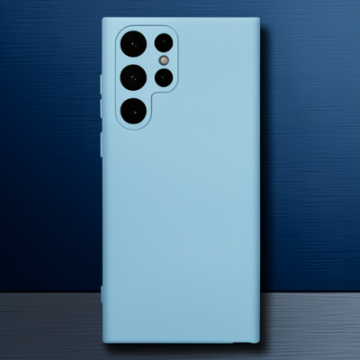 Samsung Galaxy S22 Ultra Kılıf Nano İçi Kadife Silikon - Mavi