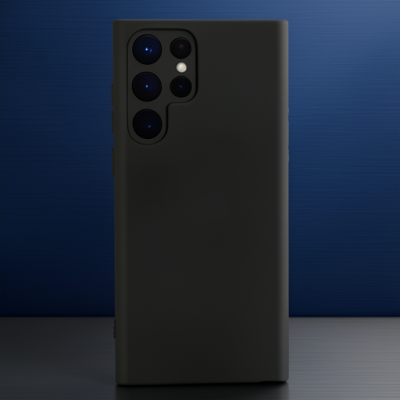 Samsung Galaxy S22 Ultra Kılıf Nano İçi Kadife Silikon - Siyah