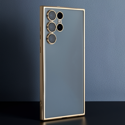 Samsung Galaxy S22 Ultra Kılıf Razer Lensli Silikon - Gold