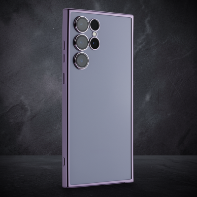 Samsung Galaxy S22 Ultra Kılıf Razer Lensli Silikon - Mor