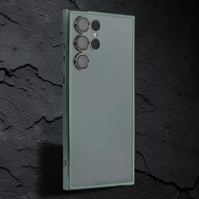 Samsung Galaxy S22 Ultra Kılıf Razer Lensli Silikon - Yeşil