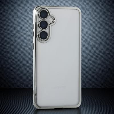 Samsung Galaxy S23 Fe Kılıf Razer Lensli Silikon - Gümüş