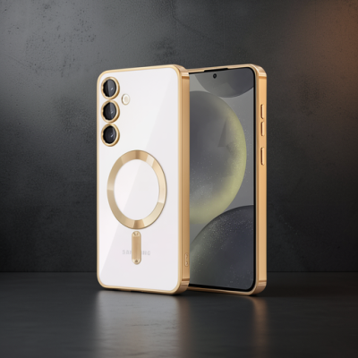 Samsung Galaxy S23 Kılıf Kross Magneticsafe Kapak - Gold