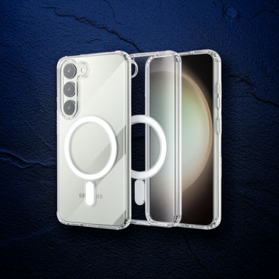 Samsung Galaxy S23 Kılıf Magneticsafe Şeffaf Silikon - Şeffaf