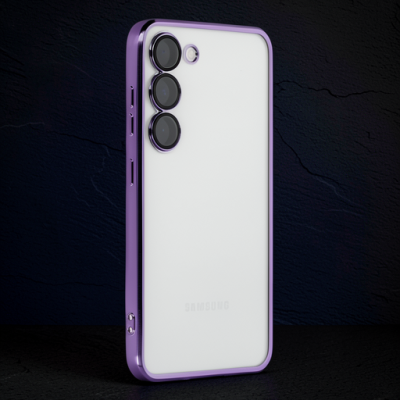 Samsung Galaxy S23 Kılıf Razer Lensli Silikon - Mor