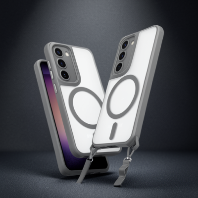 Samsung Galaxy S23 Plus Kılıf Enka Magsafe Silikon Kılıf - Titan Gri