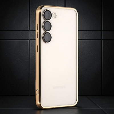 Samsung Galaxy S23 Plus Kılıf Razer Lensli Silikon - Gold