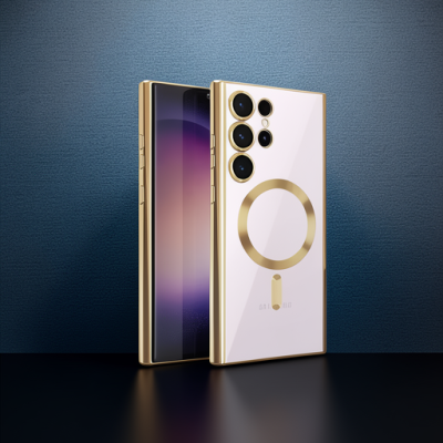 Samsung Galaxy S23 Ultra Kılıf Kross Magneticsafe Kapak - Gold