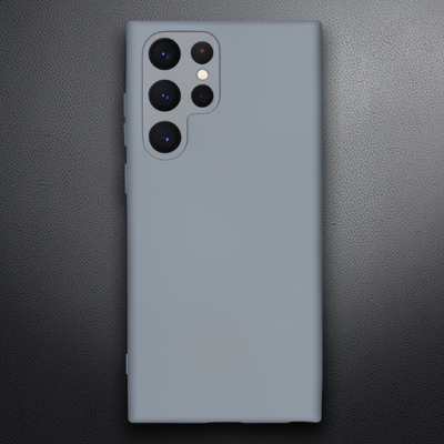 Samsung Galaxy S23 Ultra Kılıf Nano İçi Kadife Silikon - Gri