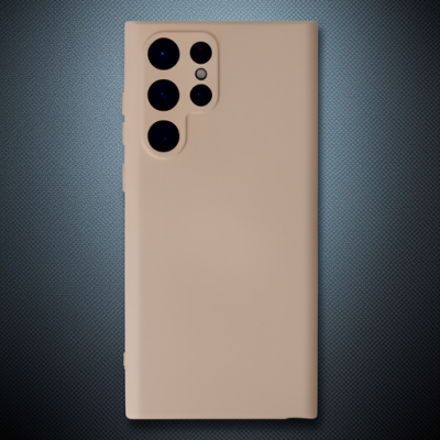 Samsung Galaxy S23 Ultra Kılıf Nano İçi Kadife Silikon - Pudra