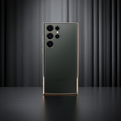 Samsung Galaxy S23 Ultra Kılıf Razer Lensli Silikon - Gold