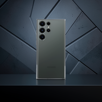 Samsung Galaxy S23 Ultra Kılıf Razer Lensli Silikon - Gümüş
