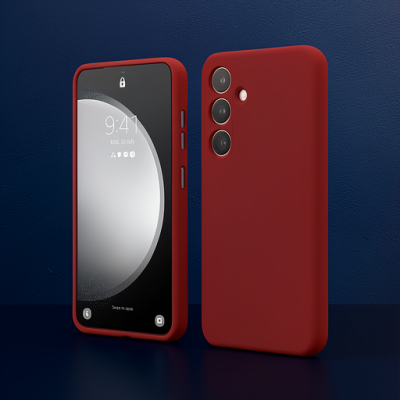 Samsung Galaxy S24 Fe Kılıf First Silikon - Kırmızı