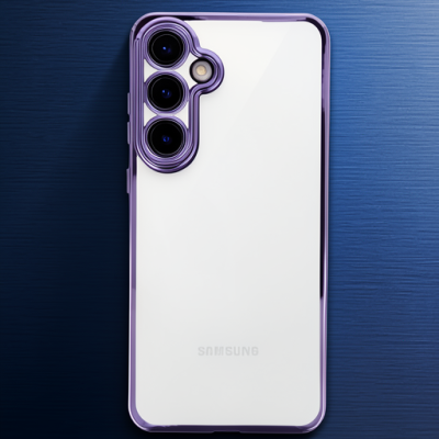 Samsung Galaxy S24 Fe Kılıf Razer Lensli Silikon - Mor