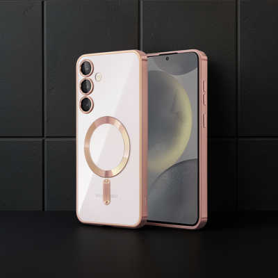 Samsung Galaxy S24 Kılıf Kross Magneticsafe Kapak - Rose