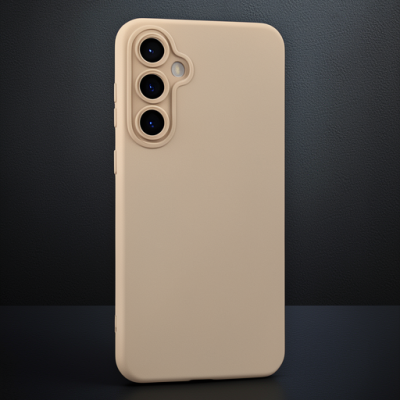 Samsung Galaxy S24 Kılıf Nano İçi Kadife Silikon - Pudra