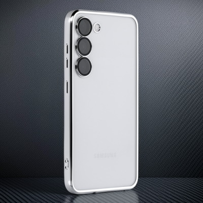 Samsung Galaxy S24 Kılıf Razer Lensli Silikon - Gümüş