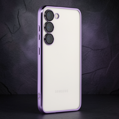 Samsung Galaxy S24 Plus Kılıf Razer Lensli Silikon - Mor