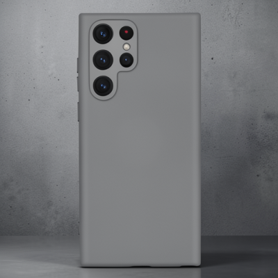 Samsung Galaxy S24 Ultra Kılıf Nano İçi Kadife Silikon - Gri
