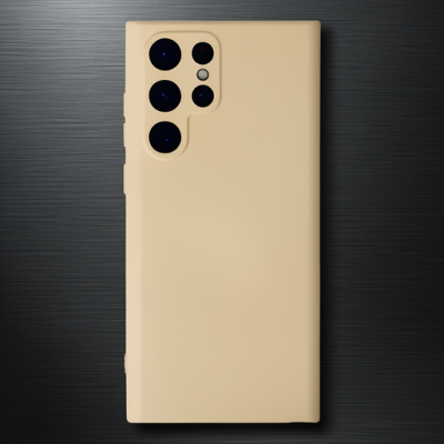 Samsung Galaxy S24 Ultra Kılıf Nano İçi Kadife Silikon - Pudra
