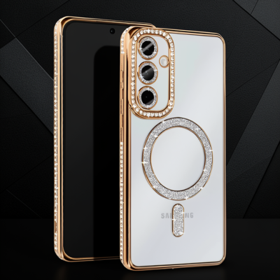 Samsung Galaxy S25 Edge Joke Simli Magneticsafe Kılıf - Gold