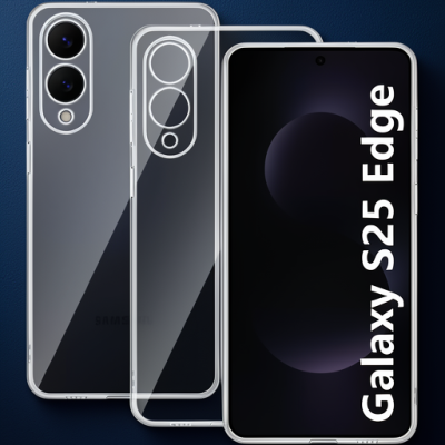 Samsung Galaxy S25 Edge Kılıf Lüx Şeffaf Silikon