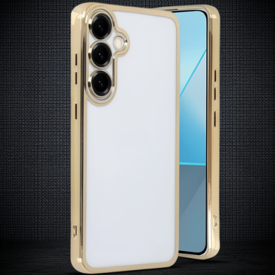 Samsung Galaxy S25 Kılıf Razer Lensli Silikon - Gold
