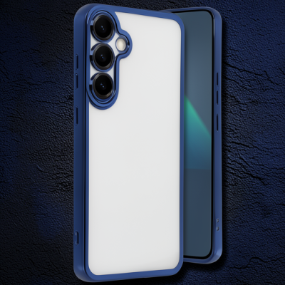 Samsung Galaxy S25 Kılıf Razer Lensli Silikon - Lacivert