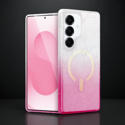 Samsung Galaxy S25 Plus Pummel Shiny Magsafe Kapak - Pembe