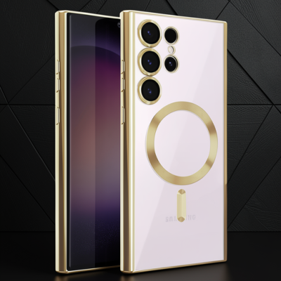 Samsung Galaxy S25 Ultra Kılıf Kross Magneticsafe Kapak - Gold