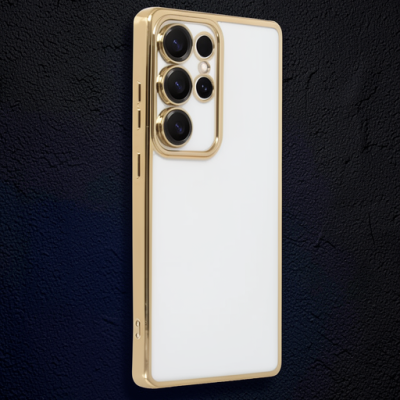 Samsung Galaxy S25 Ultra Kılıf Razer Lensli Silikon - Gold