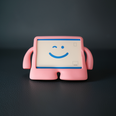 Samsung Galaxy T500 Tab A7 10.4 Kılıf Karakter Tablet Silikon - Açık Pembe