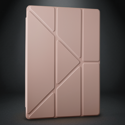 Samsung Galaxy Tab A9 Kılıf Kalemlikli Mars Tablet Kılıfı - Rose Gold