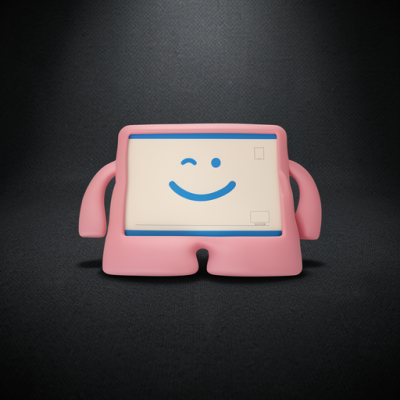 Samsung Galaxy Tab A9 Kılıf Karakter Tablet Silikon - Açık Pembe