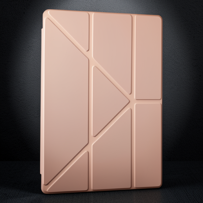 Samsung Galaxy Tab A9 Plus Kılıf Kalemlikli Mars Tablet Kılıfı - Rose Gold