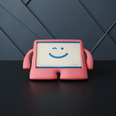 Samsung Galaxy Tab A9 Plus Kılıf Karakter Tablet Silikon - Açık Pembe