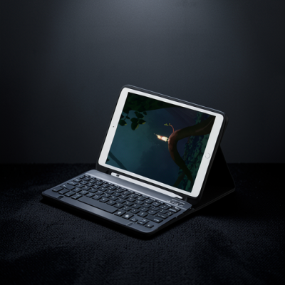 Samsung Galaxy Tab A9 Plus Kılıf Kc01 Smart Klavyeli Tablet Kılıfı - Siyah