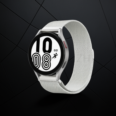 Samsung Galaxy Watch 4 Metal Mıknatıslı Kordon - Gümüş