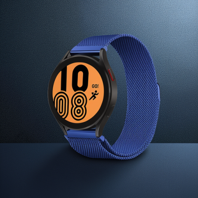 Samsung Galaxy Watch 4 Metal Mıknatıslı Kordon - Mavi