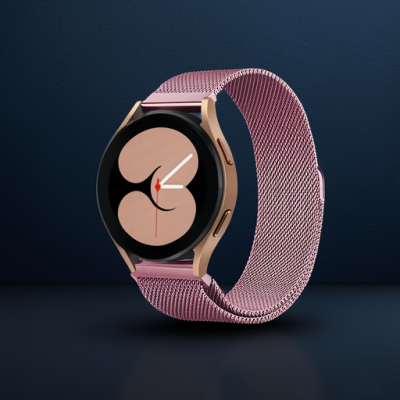 Samsung Galaxy Watch 4 Metal Mıknatıslı Kordon - Rose