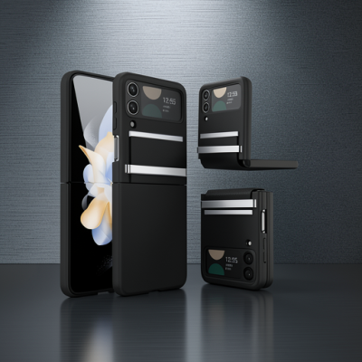 Samsung Galaxy Z Flip 3 Kılıf Belt Flip Kapak - Siyah