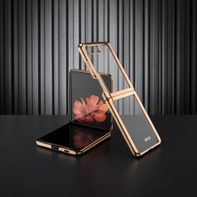 Samsung Galaxy Z Flip 4 Kılıf Fold Element Kapak - Gold
