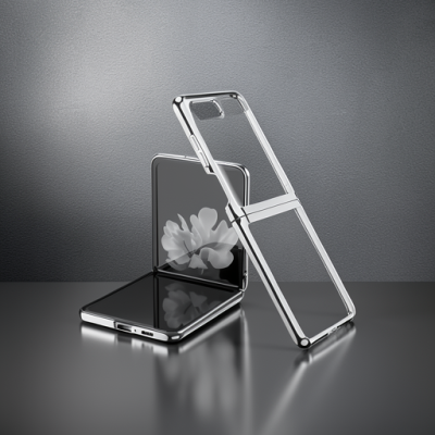Samsung Galaxy Z Flip 4 Kılıf Fold Element Kapak - Gümüş