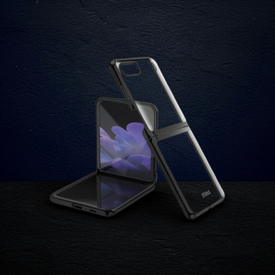 Samsung Galaxy Z Flip 4 Kılıf Fold Element Kapak - Siyah