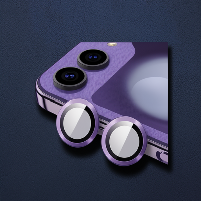 Samsung Galaxy Z Flip 5 Valdez Metal Kamera Lens - Derin Mor