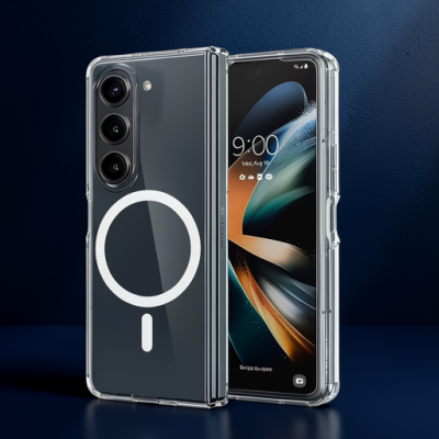 Samsung Galaxy Z Fold 6 Kılıf Magneticsafe Şeffaf Silikon - Şeffaf