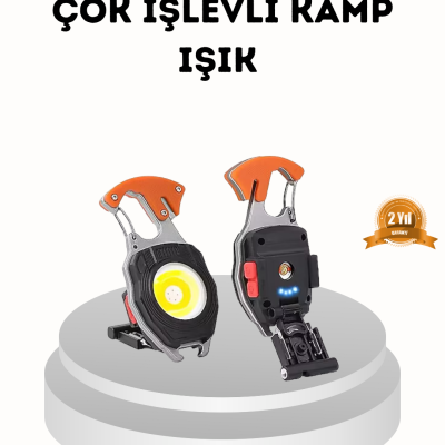 Şarj Edilebilir Çok Amaçlı Mini Fener – Güvenlik Düdüklü, Kompakt ve Hafif Tasarım