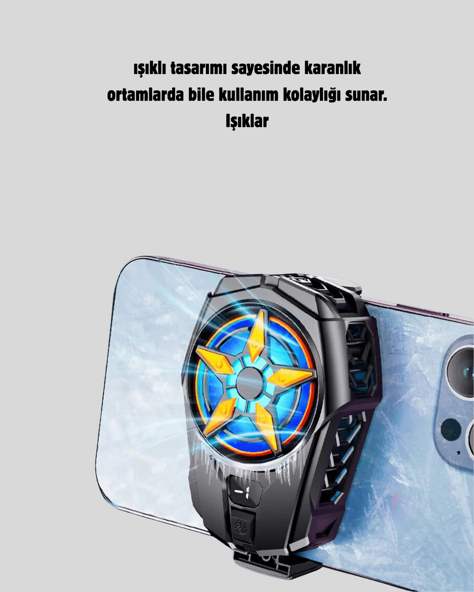 Taşınabilir Şarjlı Telefon Soğutucu – Sessiz Fan Motoru ile Yüksek Performans Koruma