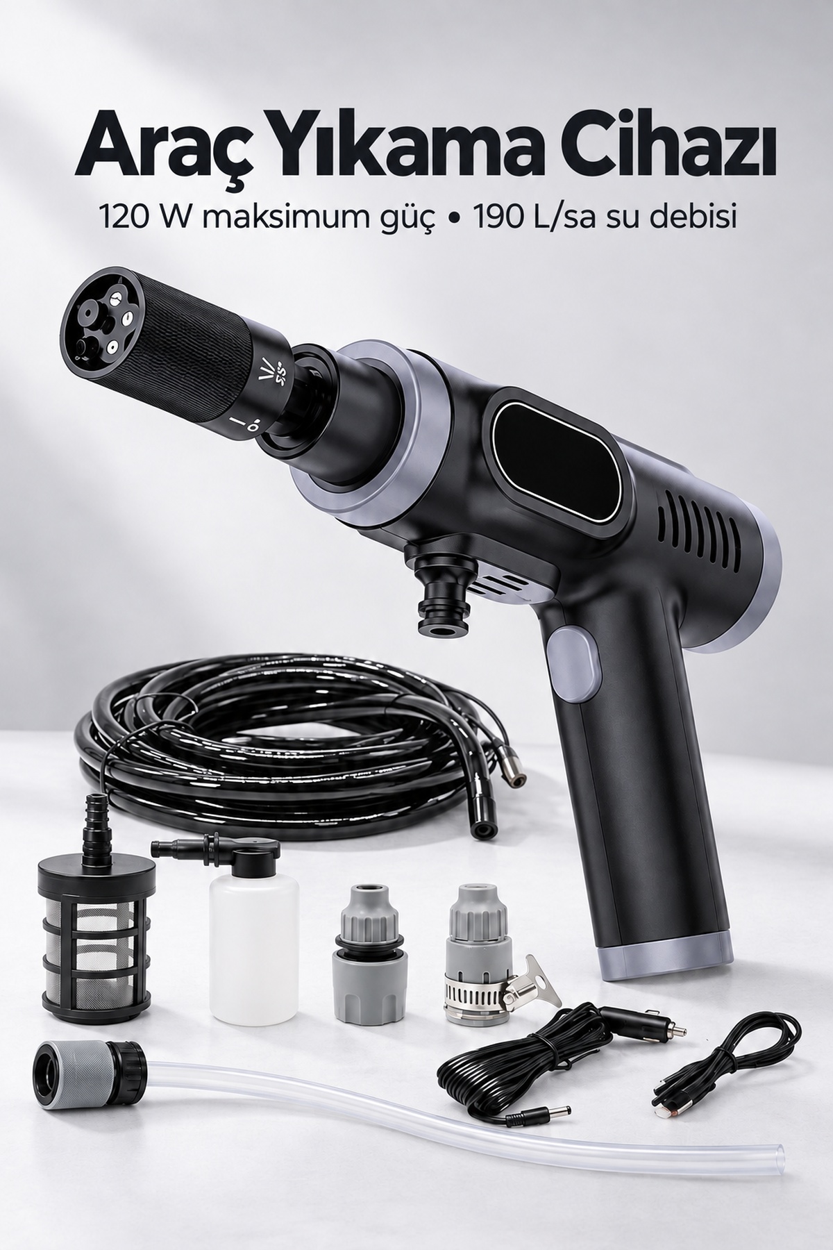 Çift Çalışma Modlu Araç Yıkama Makinesi Şarj Edilebilir
